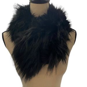 ZazouLuxe Faux Black Fox Collar Made in France